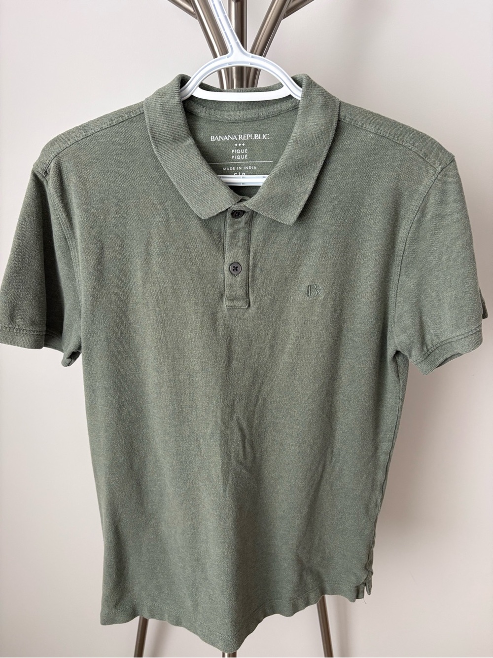 Banana Republic Men's Olive Green Polo Shirt